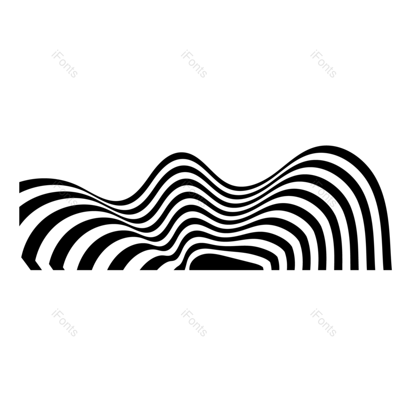 线条图片,抽象元素,白色PNG,黑色免抠素材